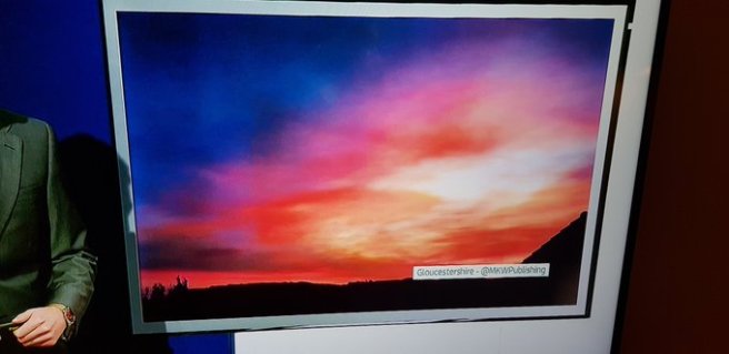 Sunrise pic on ITV West Country - 27.01.20